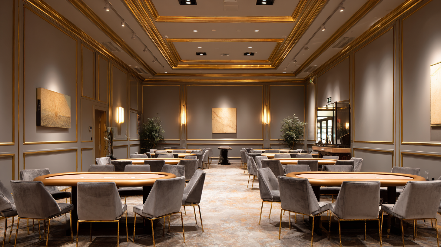 Interior shot of Casino Katowice Royale showing gaming tables and slot machines